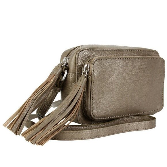 Hadaki Carolines piggy bag crossbody bag leather Gray Color - Picture 1 of 12